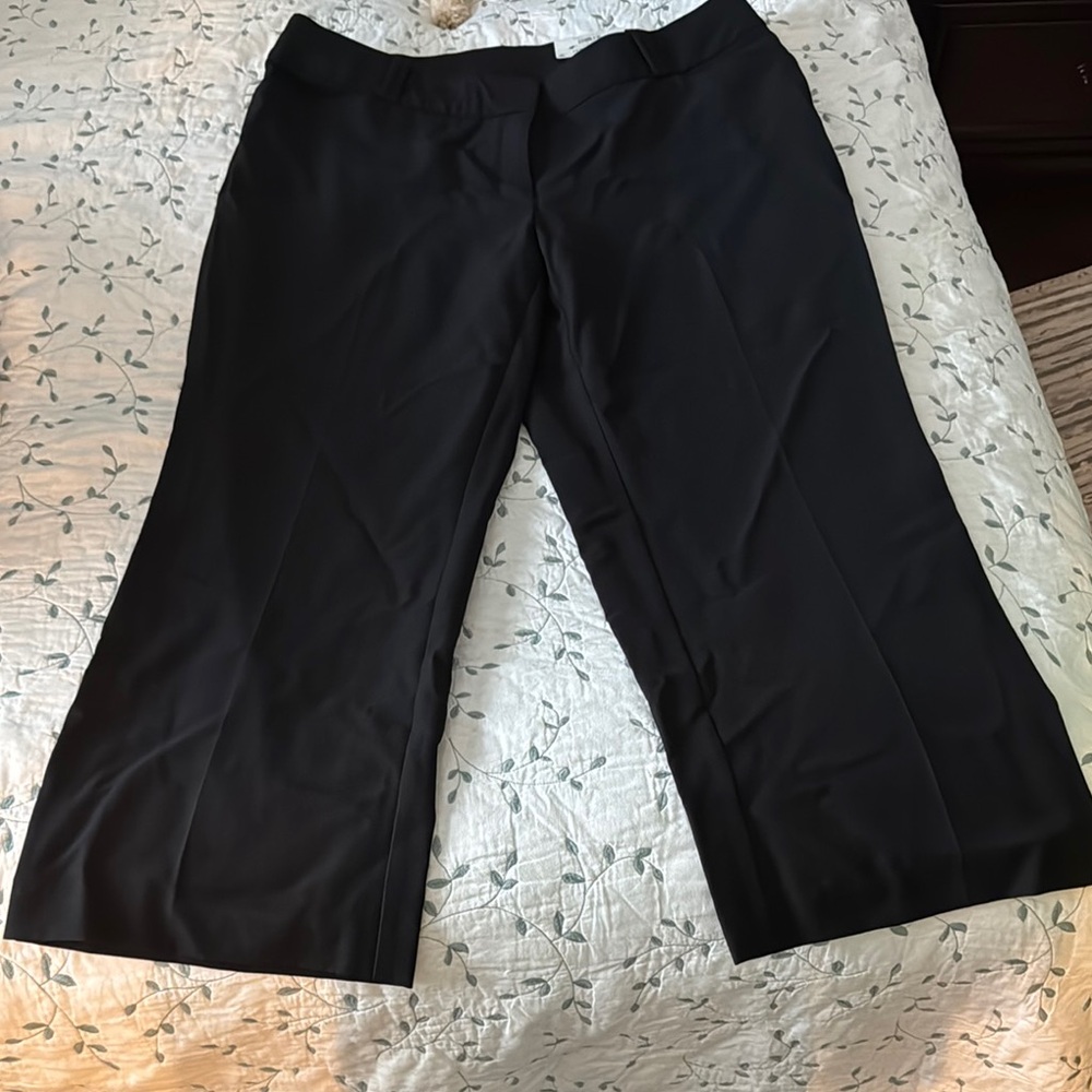 INC International Concepts Black Wide-Leg Trousers